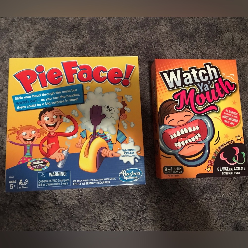 Pie Face! and Watch Ya’ Mouth Fun Family Games